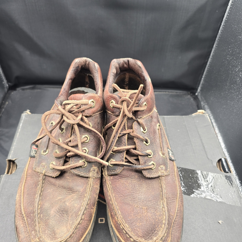 Justin Boots Rustic‎ Brown Leather Boat Shoes